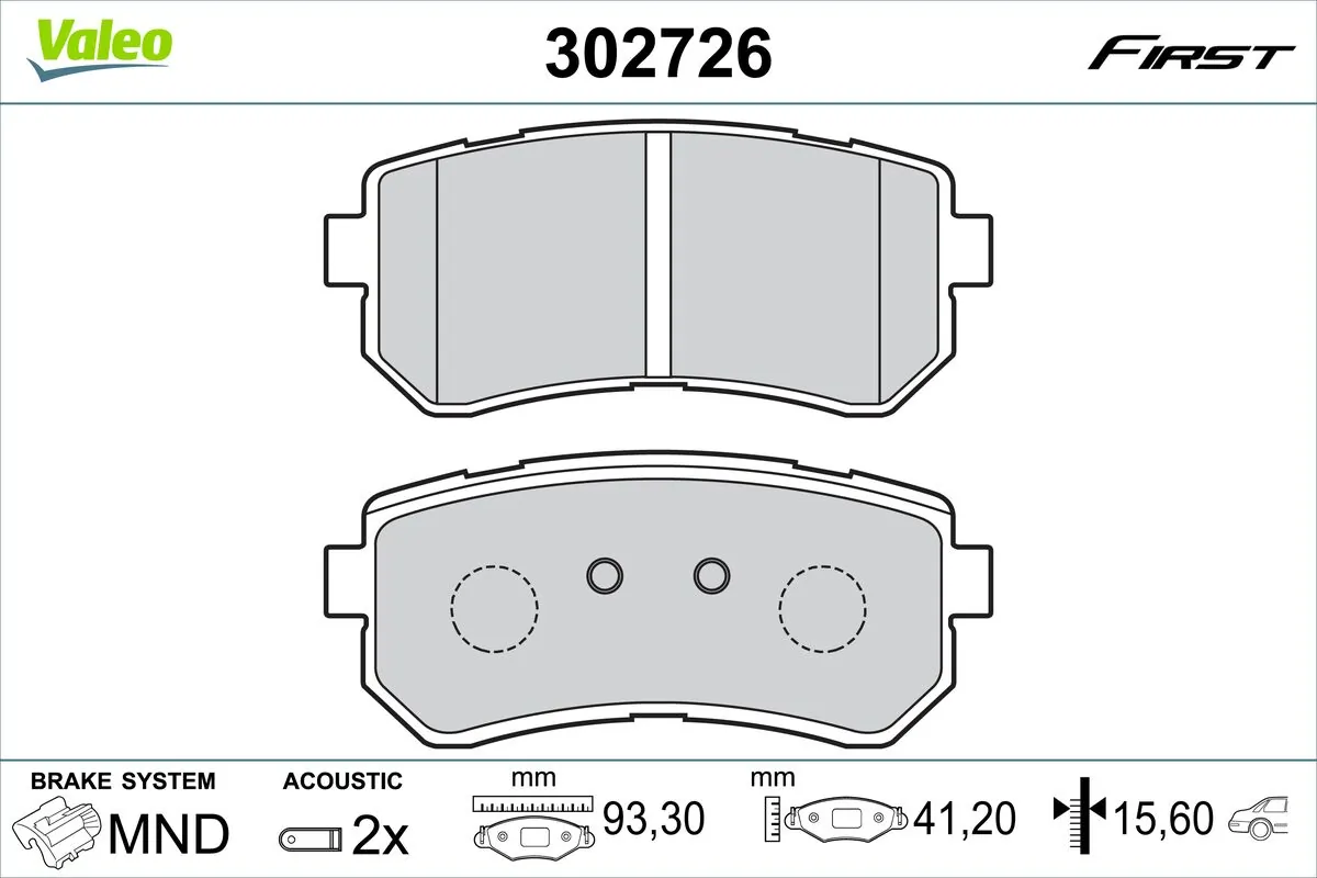 Brake Pad Set, disc brake FIRST 302726