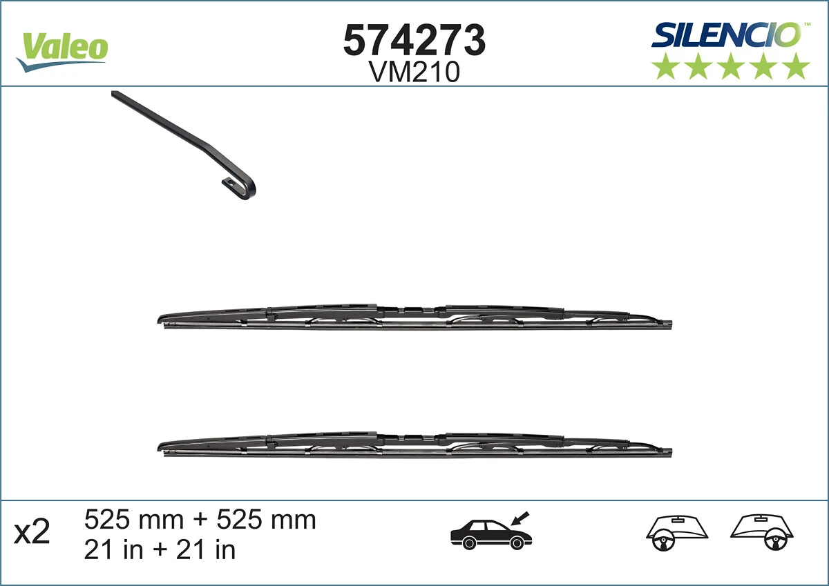 Wiper Blade SILENCIO CONVENTIONAL SET 574273