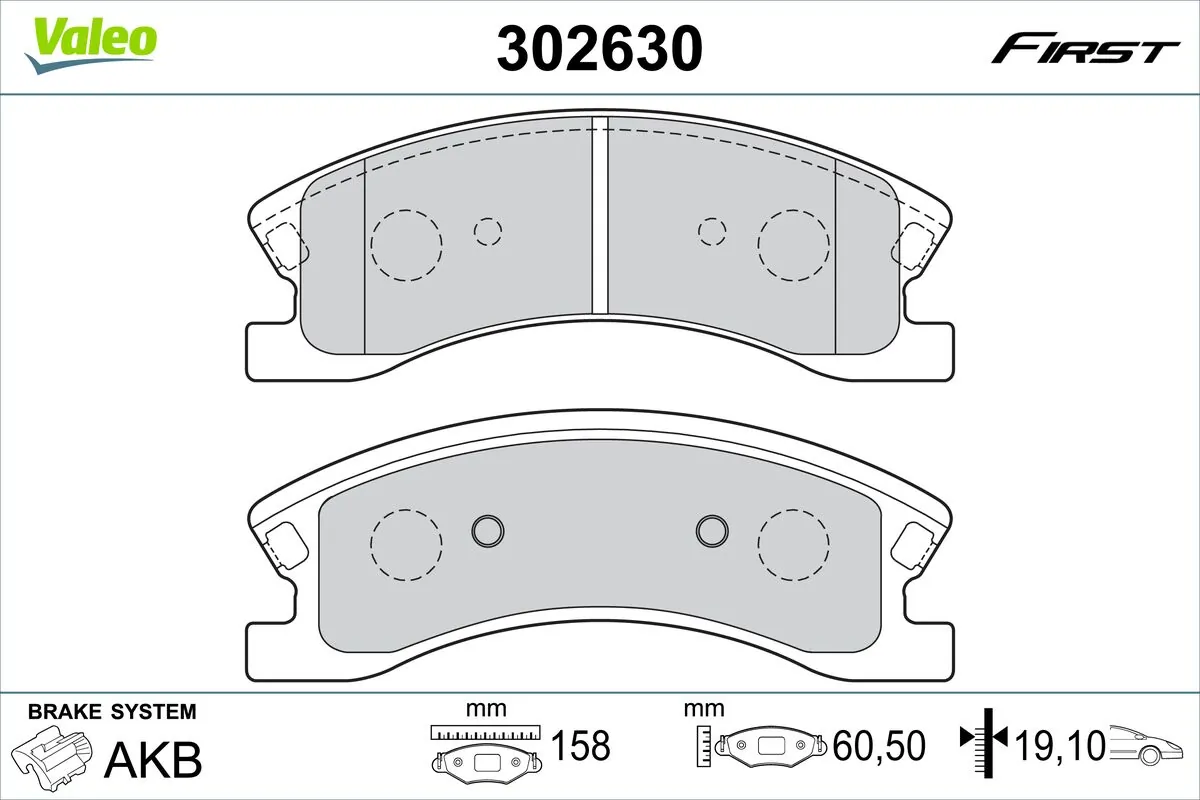 Brake Pad Set, disc brake FIRST 302630
