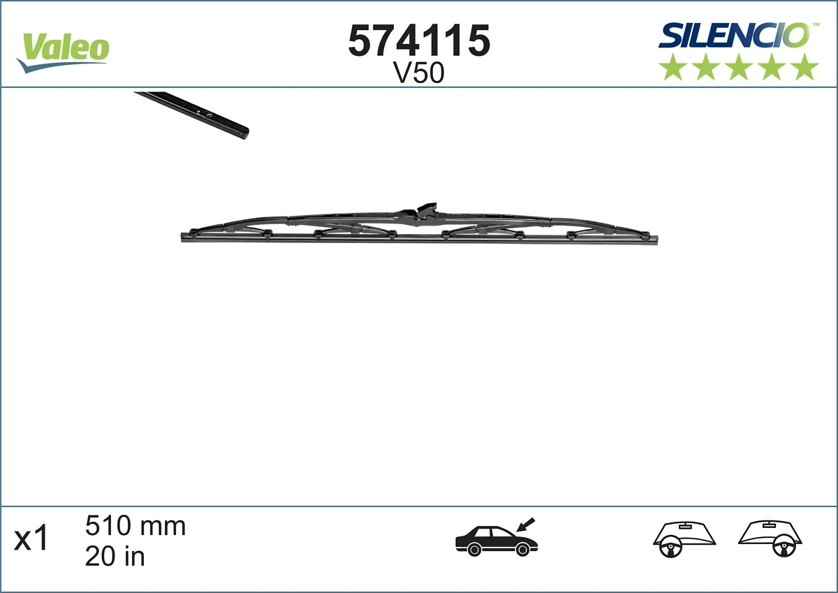 Wiper Blade SILENCIO CONVENTIONAL SINGLE 574115