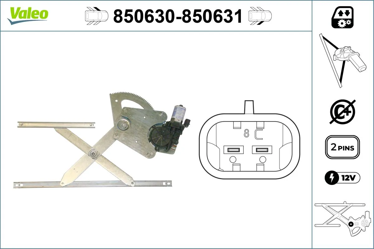 VALEO 850630 Window Regulator