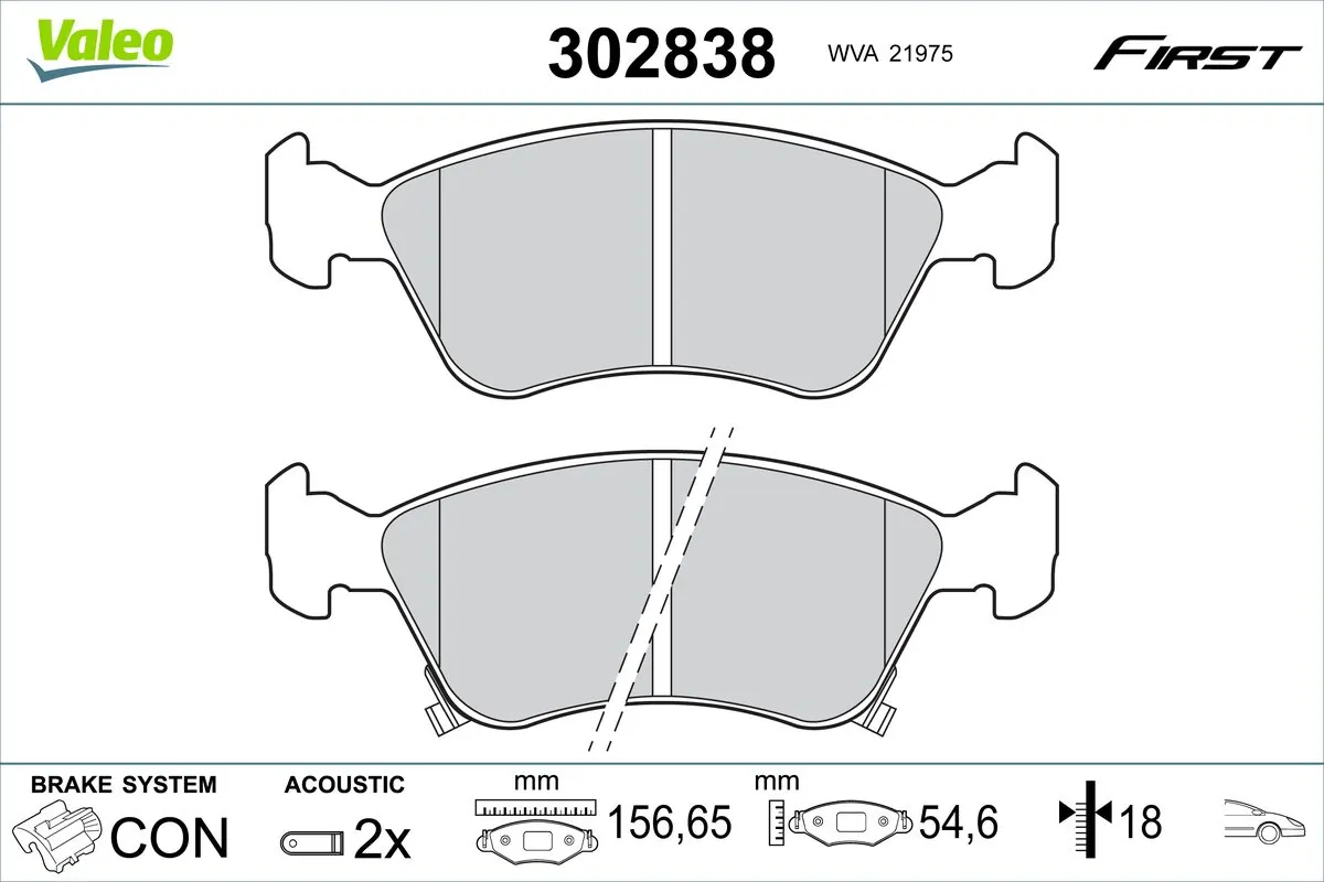 Brake Pad Set, disc brake FIRST 302838