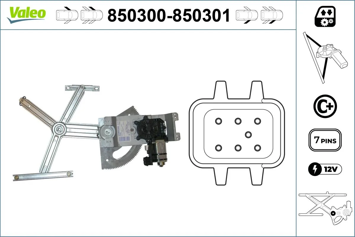 VALEO 850300 Window Regulator