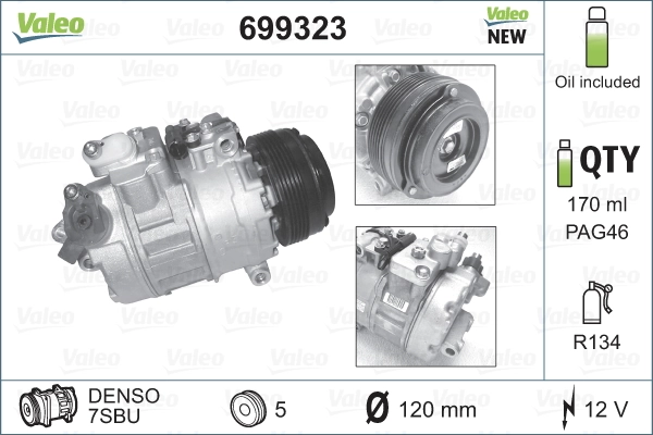 VALEO 699323 Compressor, air conditioning