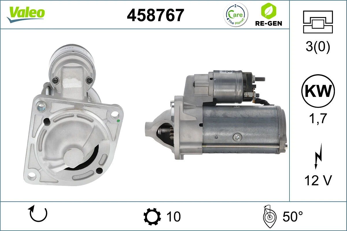 스타터 VALEO RE-GEN REMANUFACTURED 458767