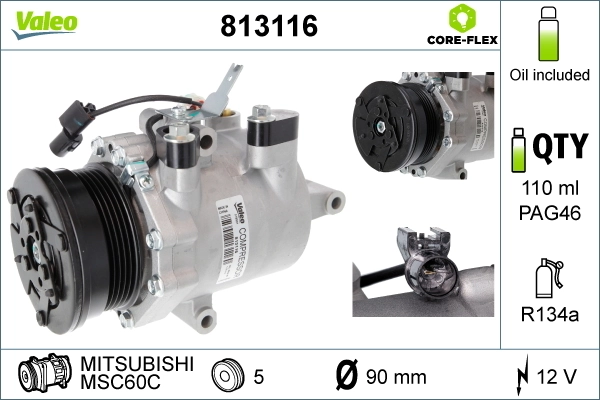 VALEO 813116 Compressor, air conditioning