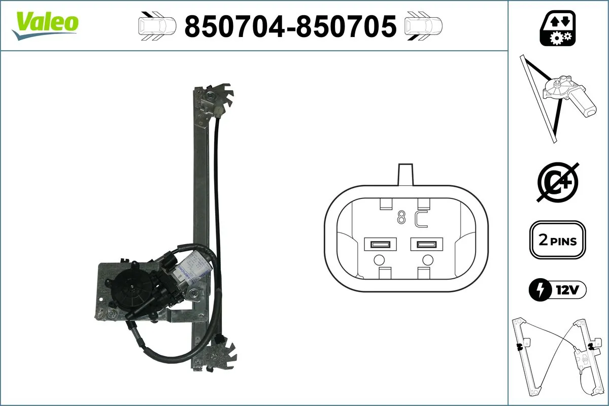 VALEO 850704 Window Regulator