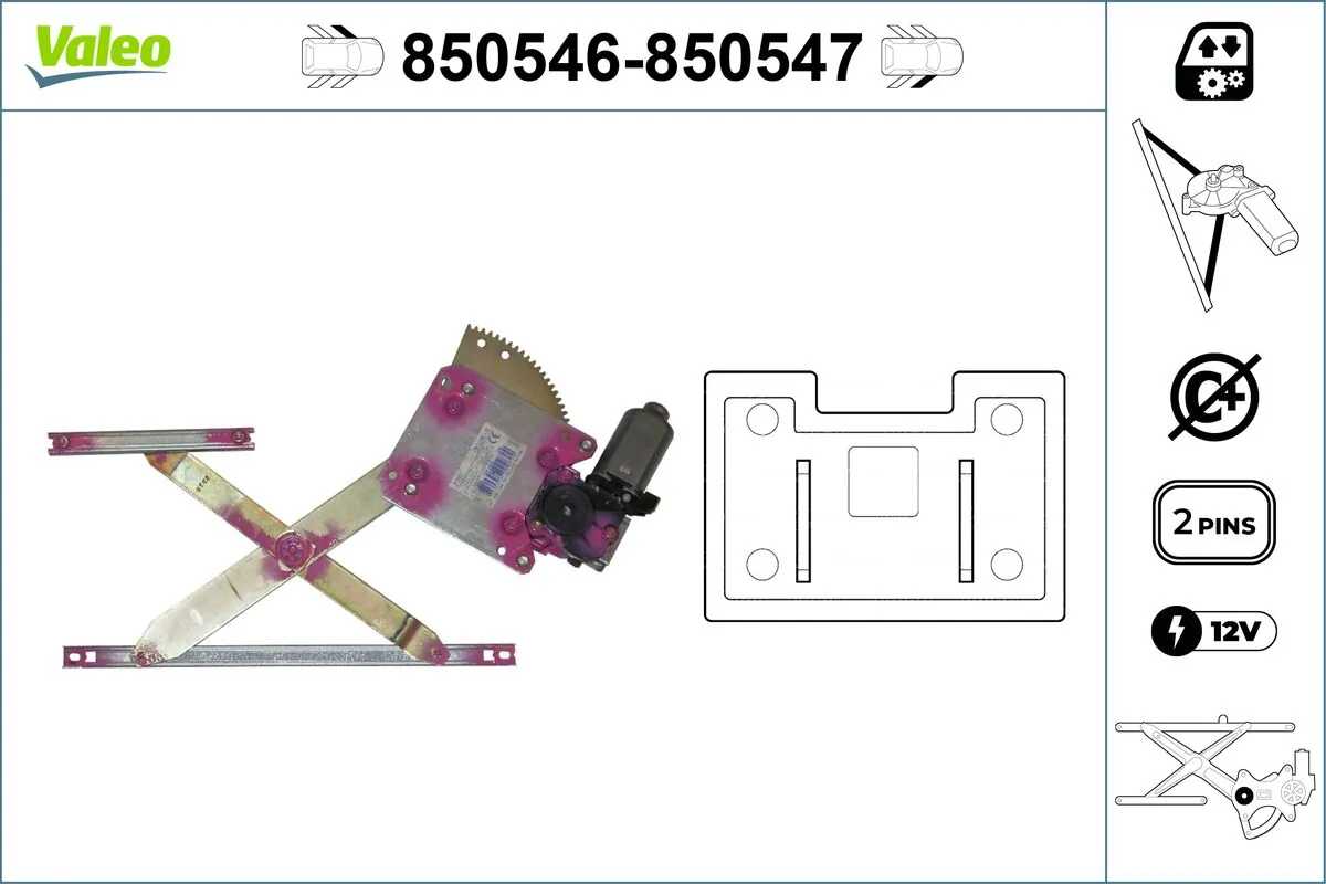 VALEO 850546 Window Regulator