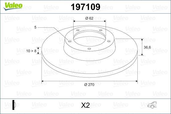 VALEO 197109 Brake Disc