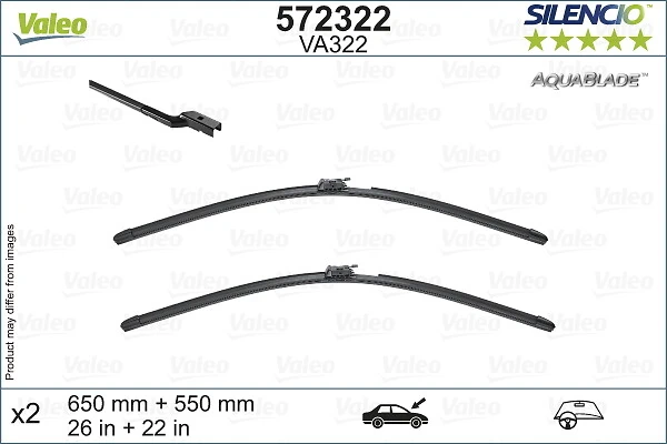 Wiper Blade SILENCIO AQUABLADE SET 572322