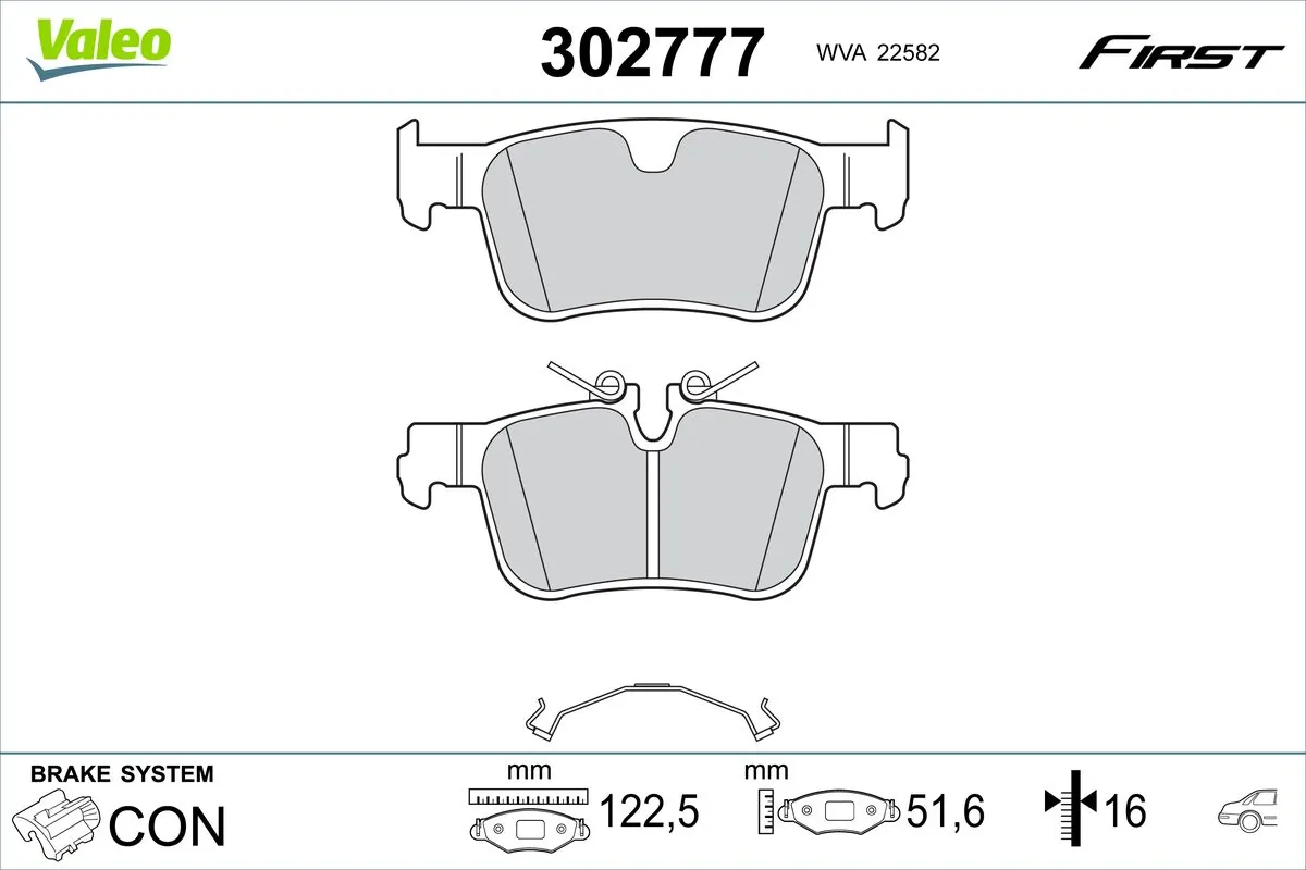 Brake Pad Set, disc brake FIRST 302777