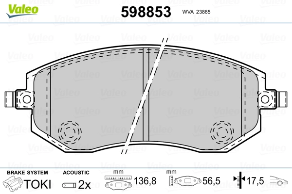 Brake Pad Set, disc brake 598853