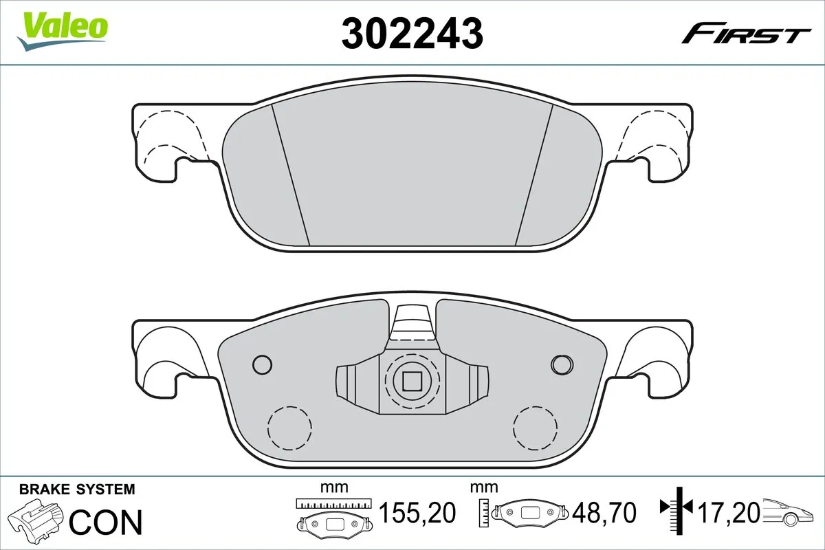 Brake Pad Set, disc brake FIRST 302243
