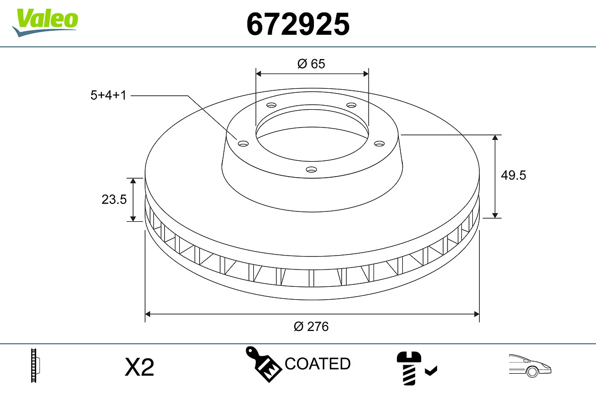 Brake Disc COATED 672925