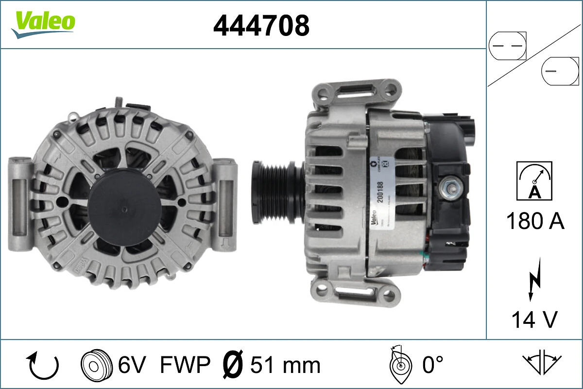 Alternator VALEO RE-GEN REMANUFACTURED 444708