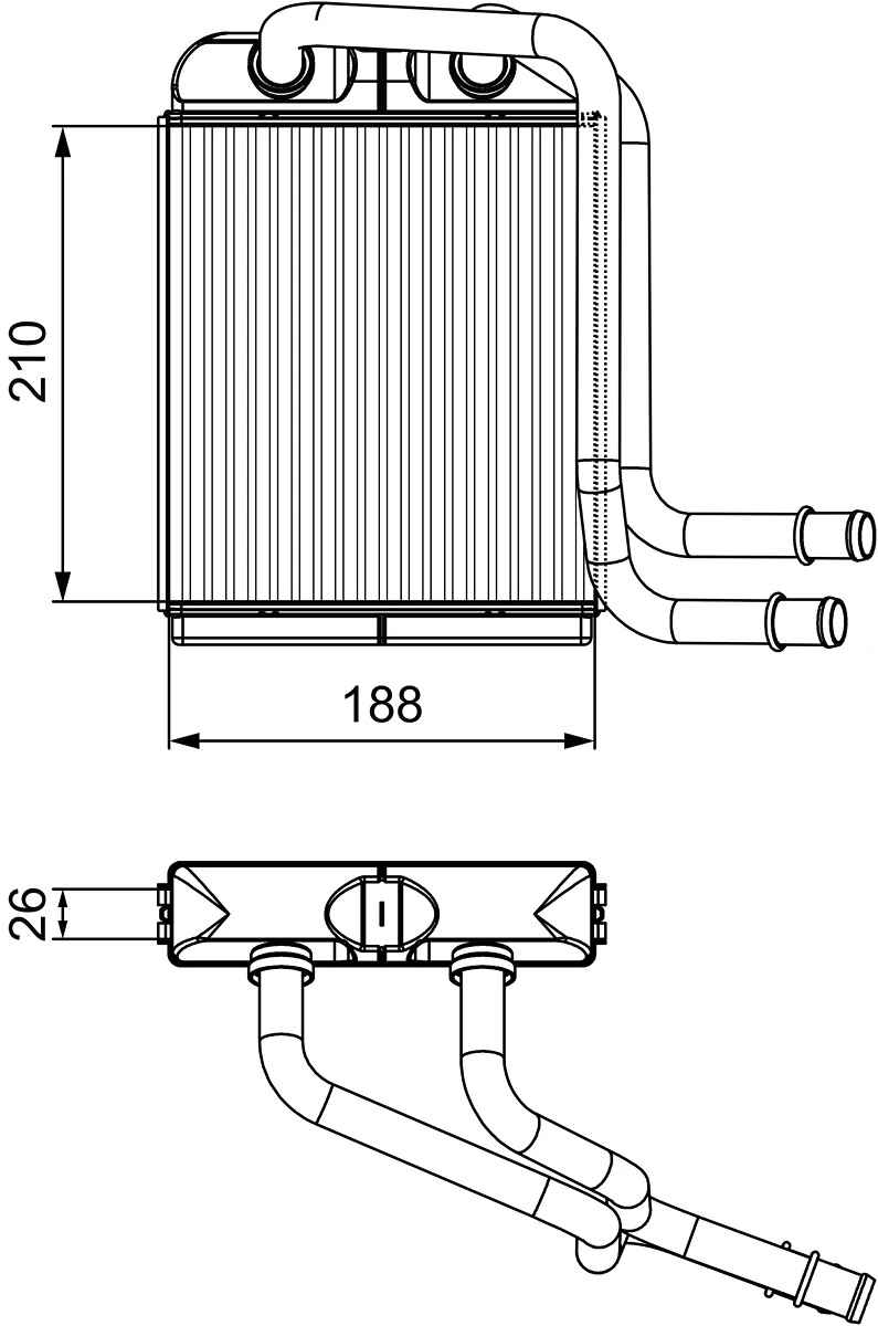 Heat Exchanger, interior heating 811524