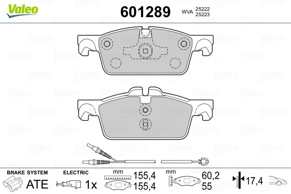 Brake Pad Set, disc brake 601289
