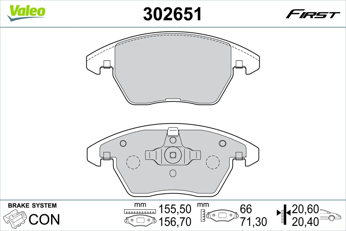 Brake Pad Set, disc brake FIRST 302651