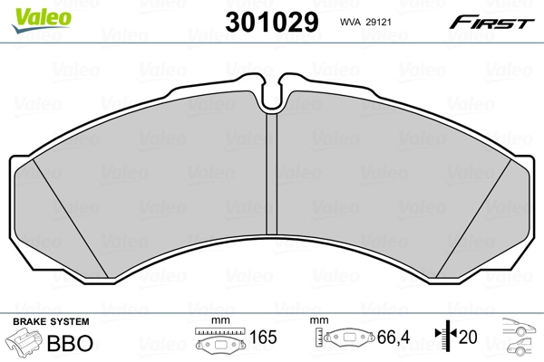 Brake Pad Set, disc brake FIRST 301029