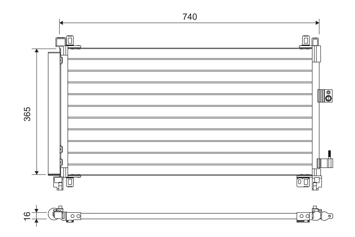 Condenser, air conditioning 822703