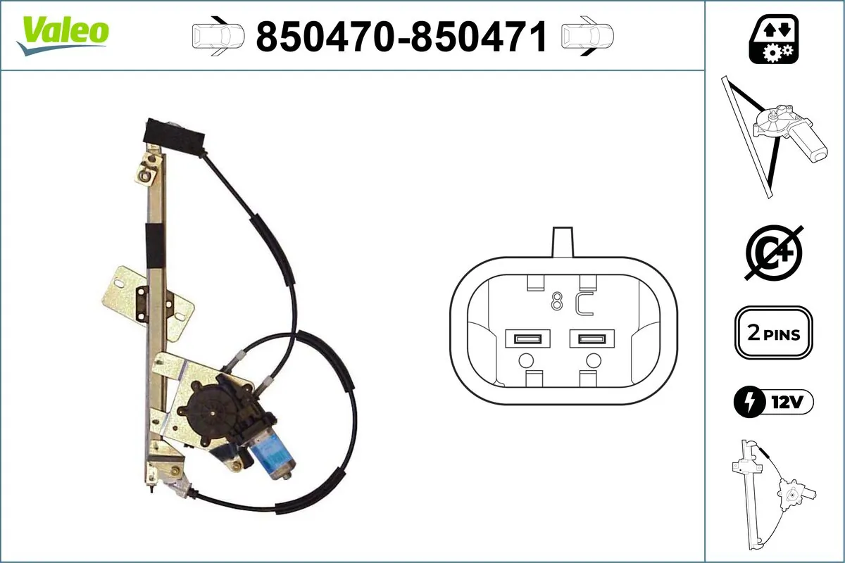 VALEO 850470 Window Regulator