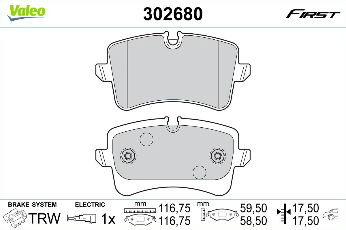 Brake Pad Set, disc brake FIRST 302680