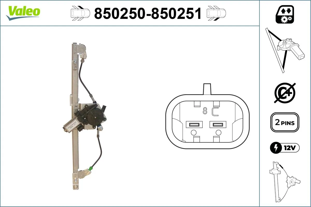 VALEO 850250 Window Regulator