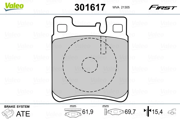 Brake Pad Set, disc brake FIRST 301617