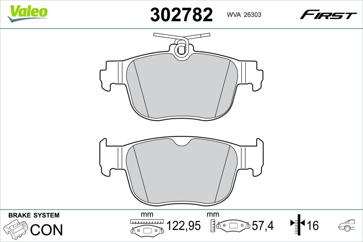 Brake Pad Set, disc brake FIRST 302782