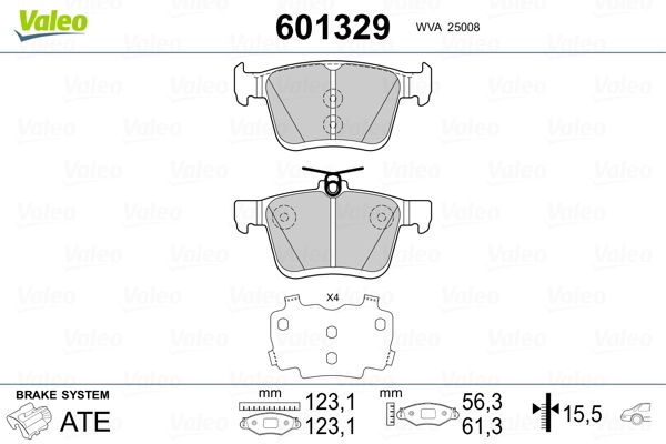 Brake Pad Set, disc brake 601329