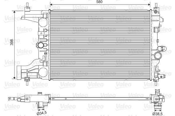 Radiator, engine cooling 701594