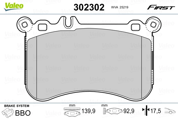 Brake Pad Set, disc brake FIRST 302302