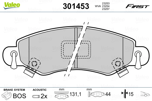 Brake Pad Set, disc brake FIRST 301453