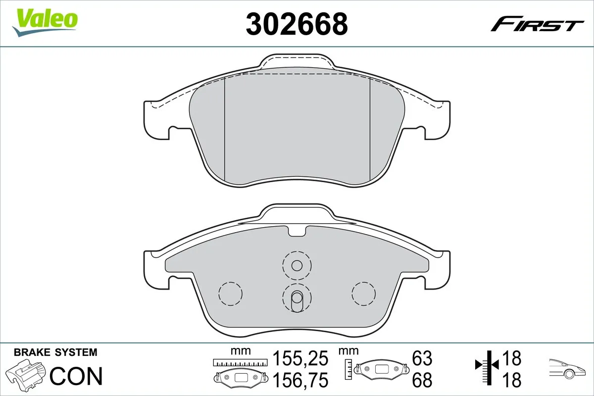 Brake Pad Set, disc brake FIRST 302668