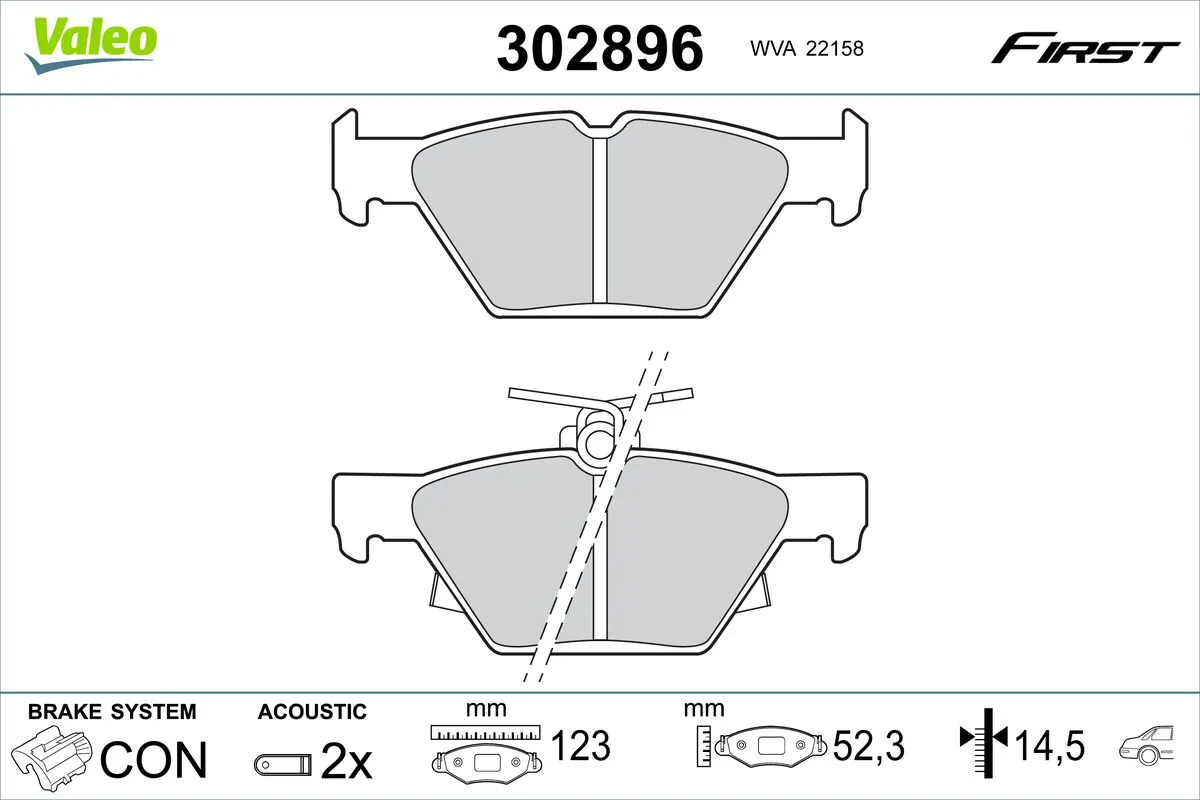 Brake Pad Set, disc brake FIRST 302896