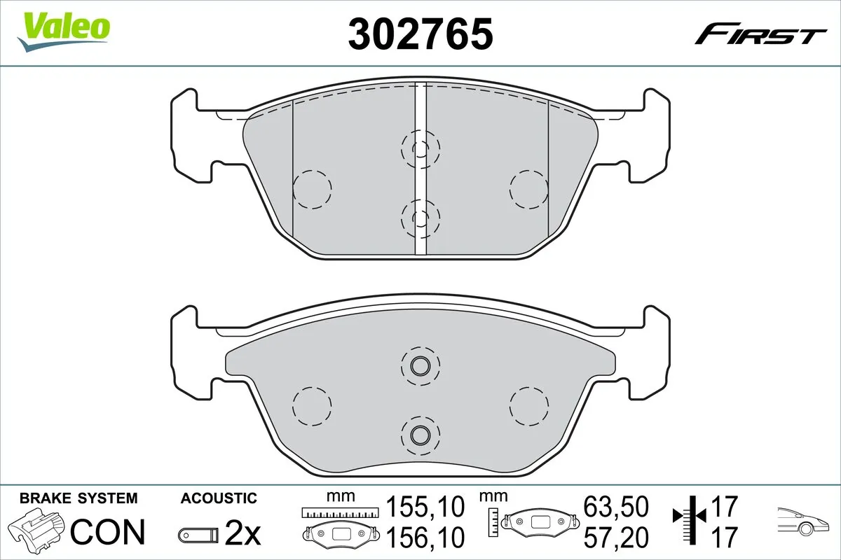 Brake Pad Set, disc brake FIRST 302765