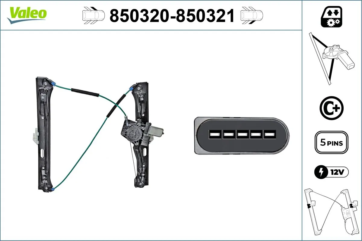 VALEO 850320 Window Regulator
