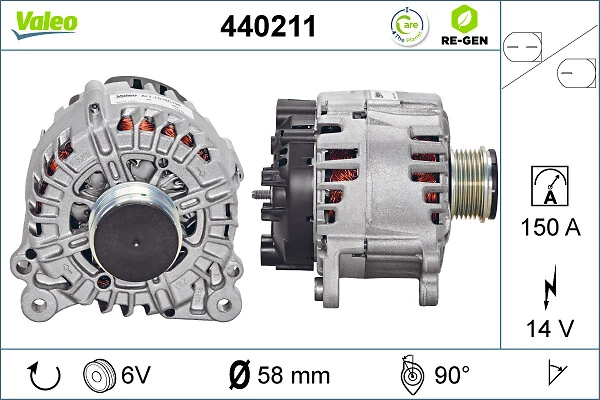 Alternator VALEO RE-GEN REMANUFACTURED 440211