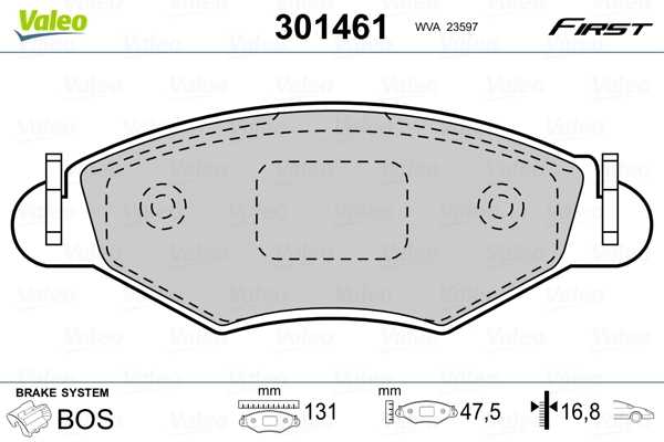 Brake Pad Set, disc brake FIRST 301461