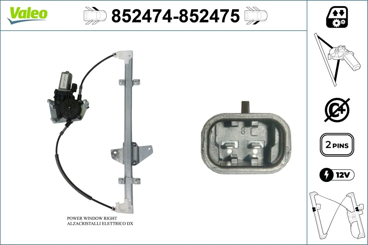 VALEO 852474 Window Regulator