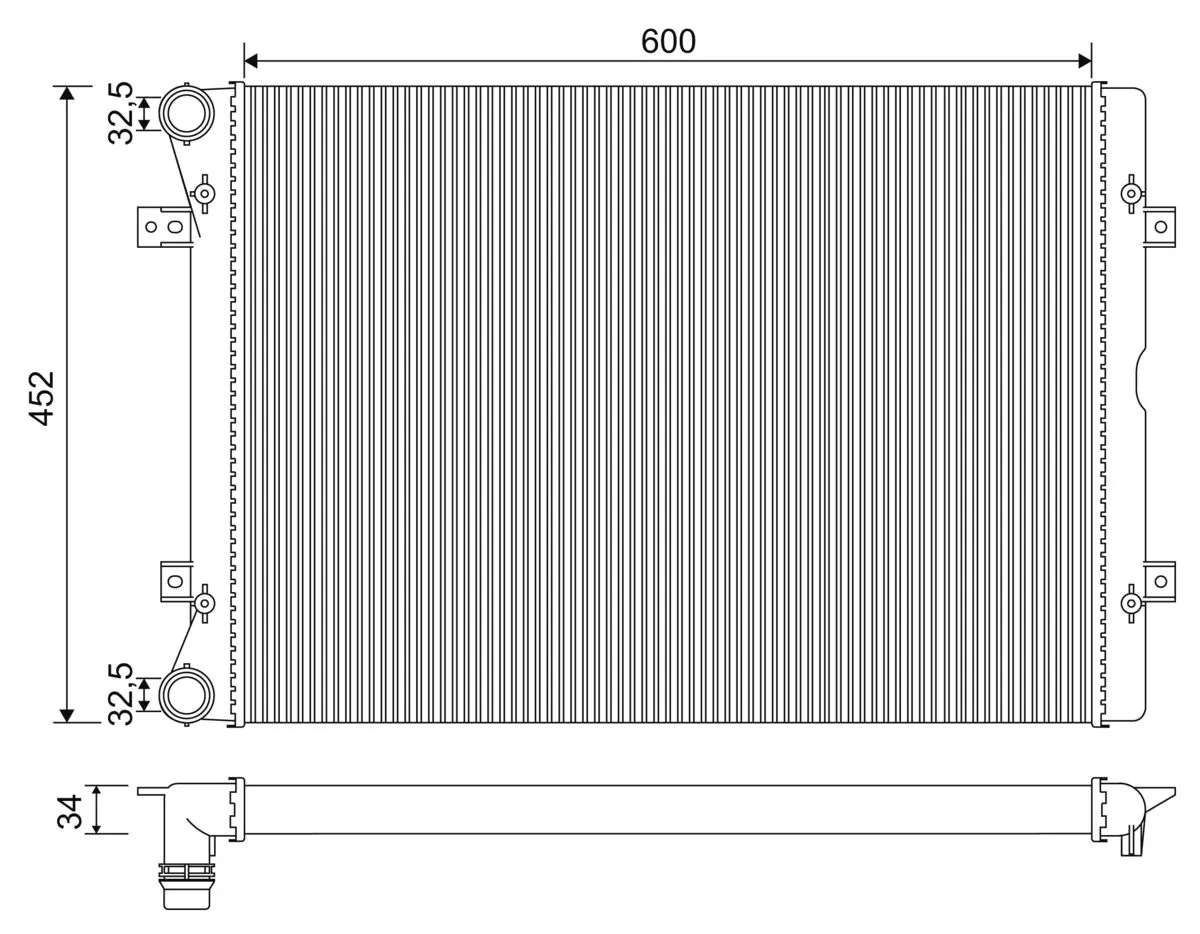 Radiator, engine cooling 701971