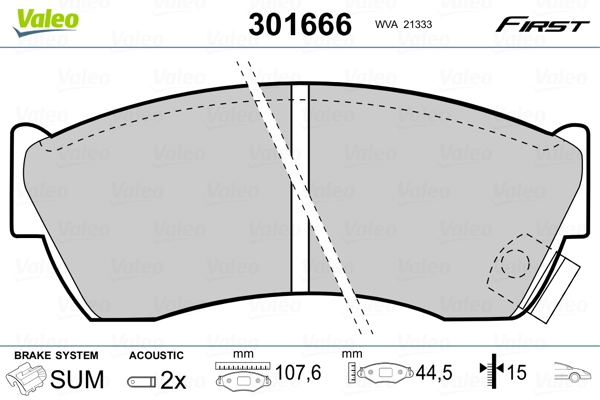 Brake Pad Set, disc brake FIRST 301666