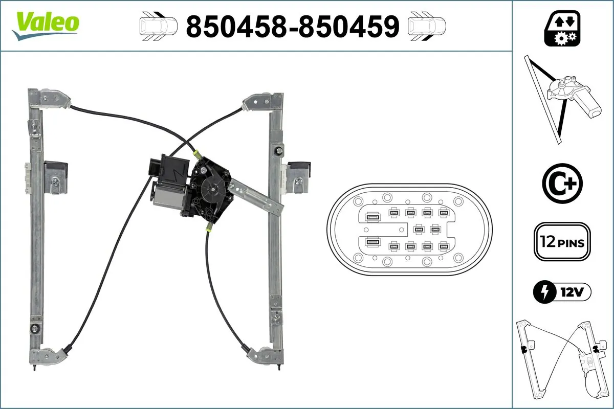 VALEO 850458 Window Regulator