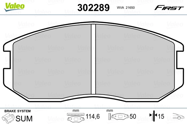 Brake Pad Set, disc brake FIRST 302289
