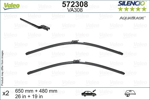 Wiper Blade SILENCIO AQUABLADE SET 572308