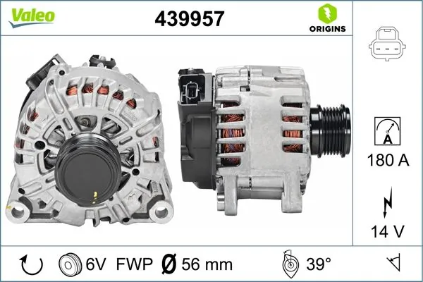 Alternator VALEO ORIGINS NEW OE TECHNOLOGY 439957