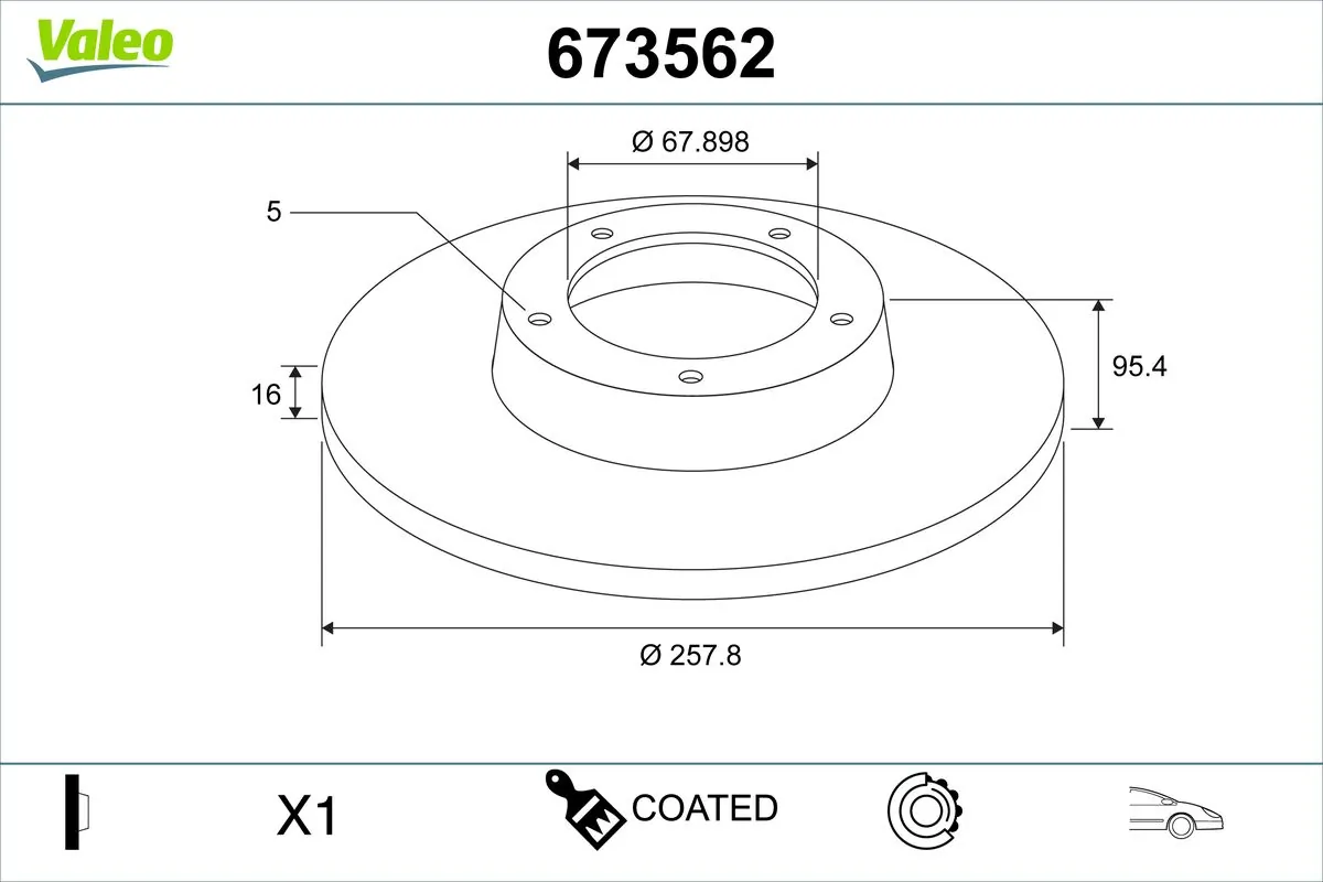 Brake Disc COATED 673562