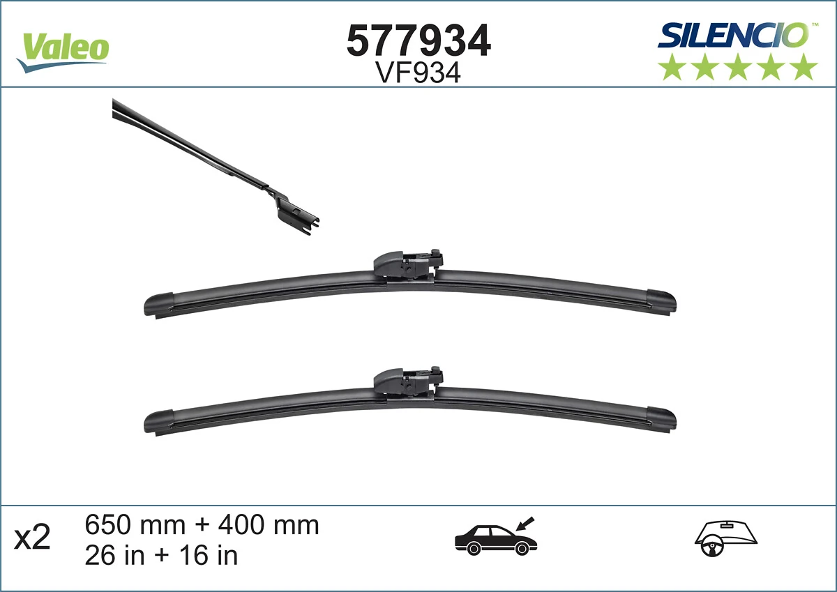 Wiper Blade SILENCIO FLAT BLADE SET 577934