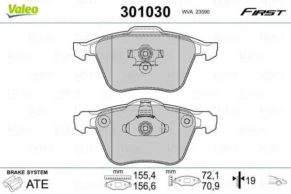 Brake Pad Set, disc brake FIRST 301030