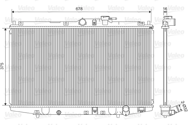 Radiator, engine cooling 734716